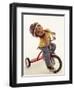 4 Year Old Boy Posing on His Tricycle, New York, New York, USA-Paul Sutton-Framed Premium Photographic Print