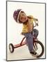 4 Year Old Boy Posing on His Tricycle, New York, New York, USA-Paul Sutton-Mounted Premium Photographic Print