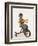 4 Year Old Boy Posing on His Tricycle, New York, New York, USA-Paul Sutton-Framed Photographic Print