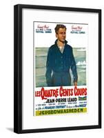 400 Blows, Belgian Movie Poster, 1959-null-Framed Art Print