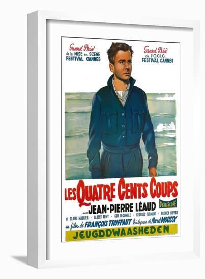 400 Blows, Belgian Movie Poster, 1959-null-Framed Art Print