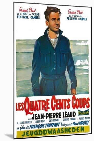 400 Blows, Belgian Movie Poster, 1959-null-Mounted Art Print