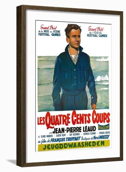 400 Blows, Belgian Movie Poster, 1959-null-Framed Art Print