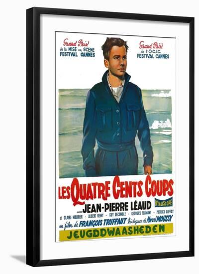 400 Blows, Belgian Movie Poster, 1959-null-Framed Art Print