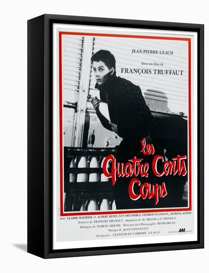 400 Blows, French Movie Poster, 1959-null-Framed Stretched Canvas