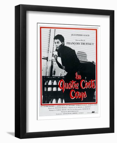 400 Blows, French Movie Poster, 1959-null-Framed Premium Giclee Print