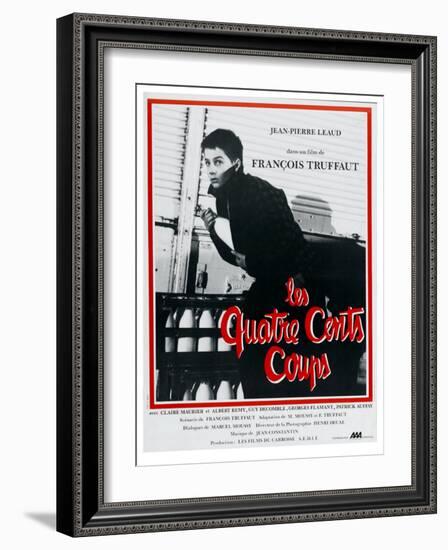 400 Blows, French Movie Poster, 1959-null-Framed Art Print