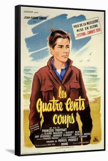 400 Blows, French Movie Poster, 1959-null-Framed Stretched Canvas