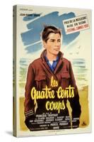 400 Blows, French Movie Poster, 1959-null-Stretched Canvas