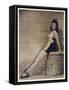 40s Pin Up Girl-null-Framed Stretched Canvas