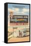 40s Trailer, Roadside-null-Framed Stretched Canvas