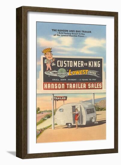 40s Trailer, Roadside-null-Framed Art Print