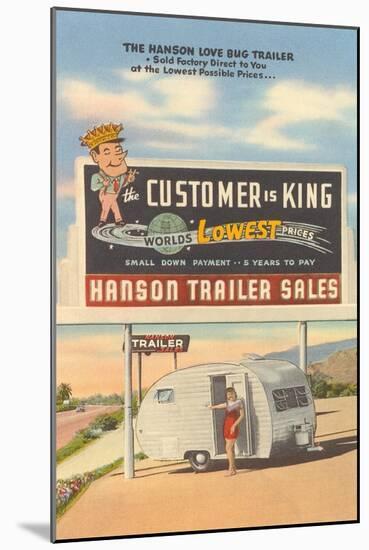 40s Trailer, Roadside-null-Mounted Art Print