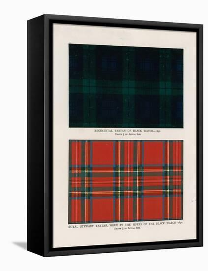 42nd Royal Highlanders "The Black Watch". Regimental Tartans-Henry A. Payne-Framed Stretched Canvas