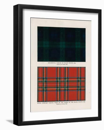 42nd Royal Highlanders "The Black Watch". Regimental Tartans-Henry A. Payne-Framed Giclee Print