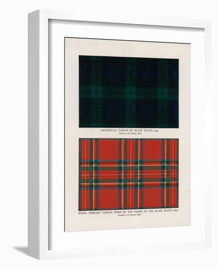 42nd Royal Highlanders "The Black Watch". Regimental Tartans-Henry A. Payne-Framed Giclee Print