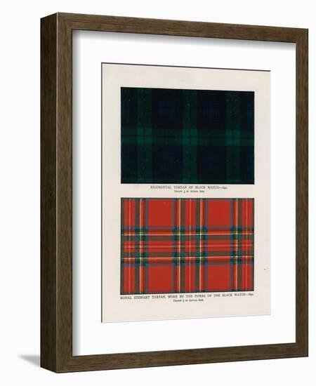 42nd Royal Highlanders "The Black Watch". Regimental Tartans-Henry A. Payne-Framed Giclee Print