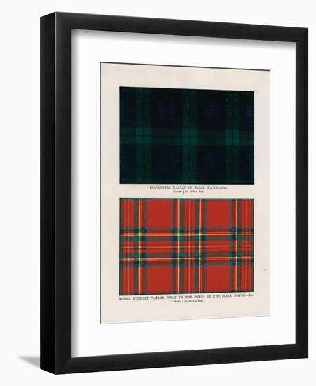 42nd Royal Highlanders "The Black Watch". Regimental Tartans-Henry A. Payne-Framed Giclee Print