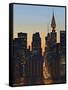 42nd Street and Chrysler Bldg, New York, USA-Walter Bibikow-Framed Stretched Canvas