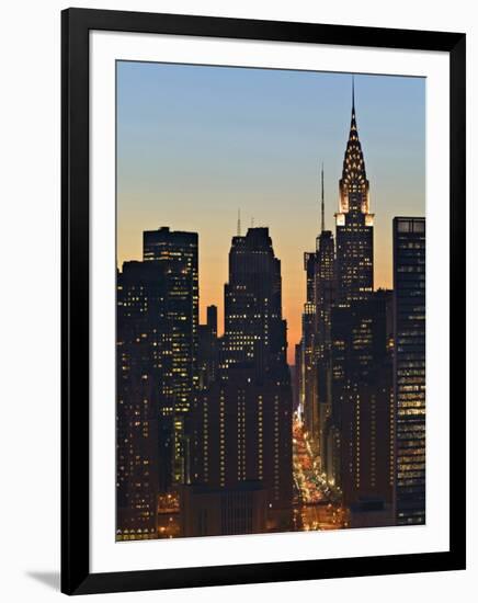 42nd Street and Chrysler Bldg, New York, USA-Walter Bibikow-Framed Photographic Print