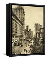 42nd Street East from 6th Avenue-null-Framed Stretched Canvas