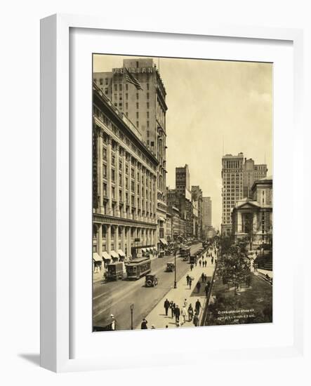 42nd Street East from 6th Avenue-null-Framed Photographic Print