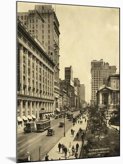 42nd Street East from 6th Avenue-null-Mounted Photographic Print