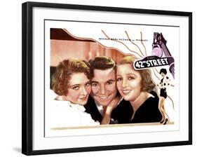 42nd Street, from Left, Ruby Keeler, George Brent, Bebe Daniels, 1933-null-Framed Art Print