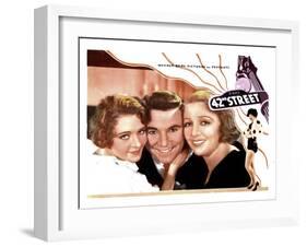 42nd Street, from Left, Ruby Keeler, George Brent, Bebe Daniels, 1933-null-Framed Art Print