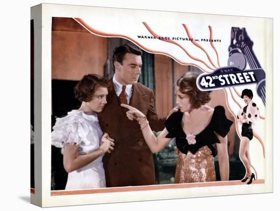 42nd Street, from Left, Ruby Keeler, George Brent, Bebe Daniels, 1933-null-Stretched Canvas