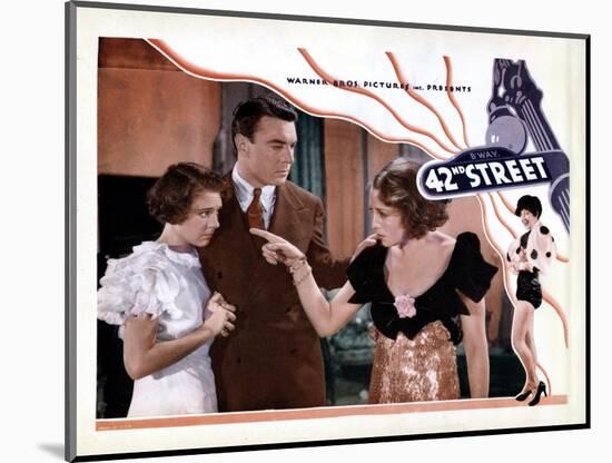 42nd Street, from Left, Ruby Keeler, George Brent, Bebe Daniels, 1933-null-Mounted Art Print