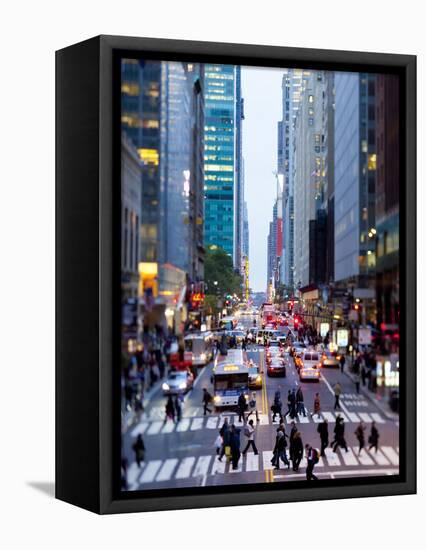 42nd Street in Mid Town Manhattan, New York City, New York, United States of America, North America-Gavin Hellier-Framed Stretched Canvas