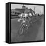 42Th Giro D'italia (1959) - 1St Stage Milan - Salsomaggiore Terme Cyclist Jacques Anquetil is Leadi-null-Framed Stretched Canvas