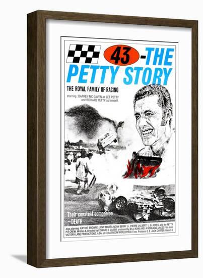 43: THE RICHARD PETTY STORY, (aka SMASH-UP ALLEY), Richard Petty, 1974-null-Framed Art Print