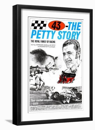 43: THE RICHARD PETTY STORY, (aka SMASH-UP ALLEY), Richard Petty, 1974-null-Framed Art Print