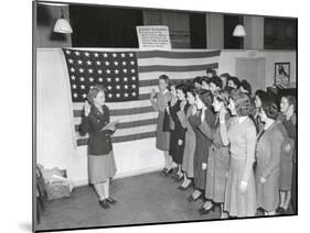 43 Women, All American Citizens Residing in London, are Sworn into the U.S. Women's Army Corps-null-Mounted Photo