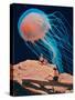 #436-spacerocket art-Stretched Canvas