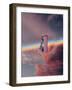 #461-spacerocket art-Framed Photographic Print