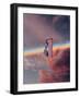 #461-spacerocket art-Framed Photographic Print