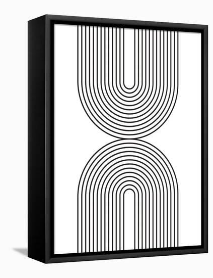 4B Geometric White 11-AnnArt-Framed Stretched Canvas