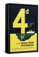 4D Is the Minimum Foreign Letter Postage Rate-Charles Page-Framed Stretched Canvas