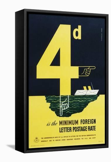 4D Is the Minimum Foreign Letter Postage Rate-Charles Page-Framed Stretched Canvas