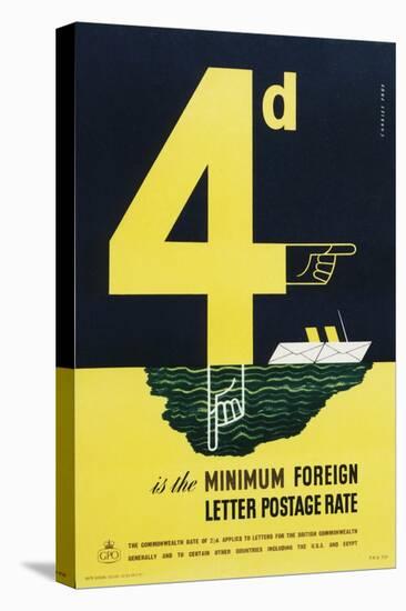 4D Is the Minimum Foreign Letter Postage Rate-Charles Page-Stretched Canvas