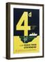 4D Is the Minimum Foreign Letter Postage Rate-Charles Page-Framed Art Print