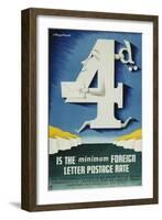 4D Is the Minimum Foreign Letter Postage Rate-Joseph Ramsey Wherrett-Framed Art Print