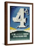 4D Is the Minimum Foreign Letter Postage Rate-Joseph Ramsey Wherrett-Framed Art Print