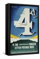 4D Is the Minimum Foreign Letter Postage Rate-Joseph Ramsey Wherrett-Framed Stretched Canvas