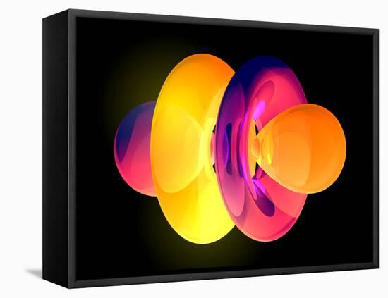 4fz3 Electron Orbital-Laguna Design-Framed Stretched Canvas