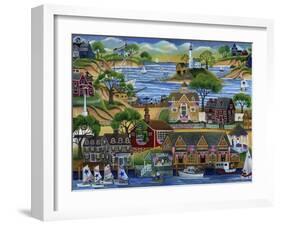 4th July Seaside Celebration-Cheryl Bartley-Framed Giclee Print