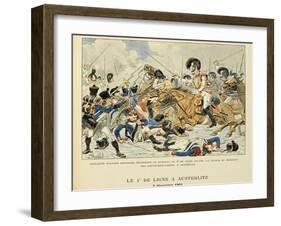 4th Line Infantry in Austerlitz, Dec. 2, 1805, from the Book 'Les Heros Du Siecle'-Louis Bombled-Framed Art Print